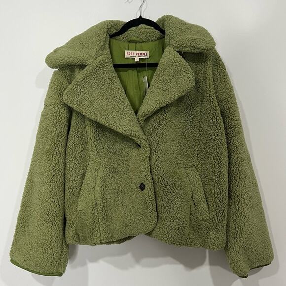 NWT NEW Free People Joplin Faux Teddy Jacket - Picture 4 of 13